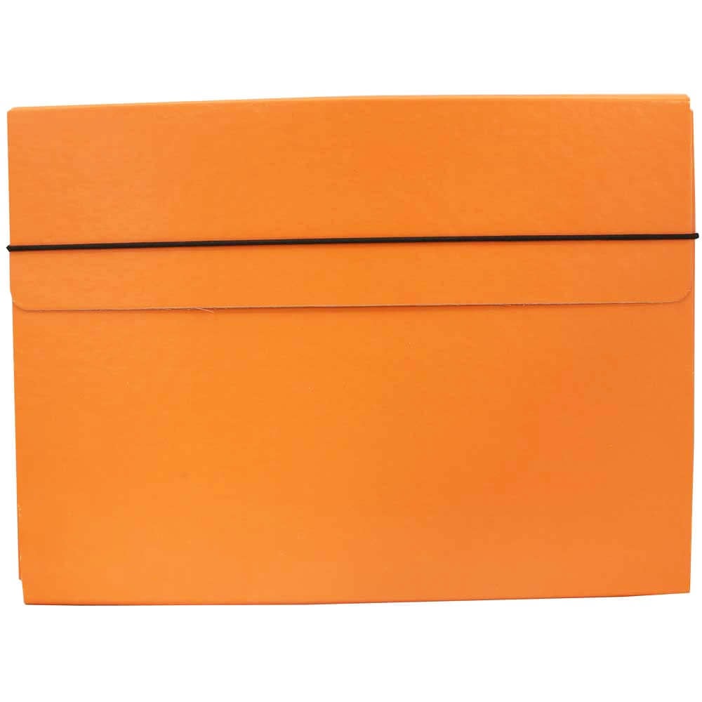 JAM Paper Strong Kraft Portfolio With Elastic Closure, 9 1/4in x 12 1/2in, Orange MPN:154528544