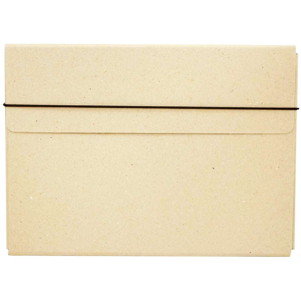 JAM Paper Strong Kraft Portfolio With Elastic Closure, 9 1/4in x 12 1/2in, Natural Kraft MPN:154528546