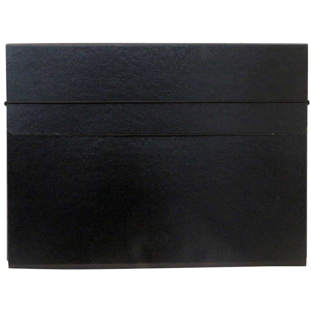 JAM Paper Kraft Portfolio With Elastic Closure, 9 1/4in x 12 1/2in, Black MPN:154528547