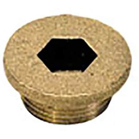Brass Internal Hex Head Plug with Collar, Metric MPN:0202 75 00