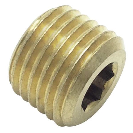 Brass Internal Hex Head Plug, Male NPT MPN:0205 28 00