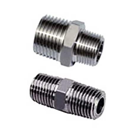 Male Adapter, Stainless Steel, 316L, 3/8 in BSPT x 3/8 in BSPT, 1 1/16 in Overall Length MPN:1821 17 17