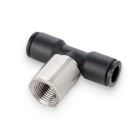 Fractional Push-to-Connect Fitting, Nylon, Black MPN:3008 62 18