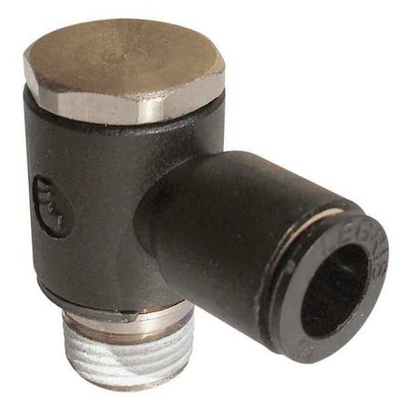 Push-Fit Adapter Fitting, 3/8 in Tube Size, Fiberglass-Reinforced Nylon, Black, 10 PK MPN:3018 60 14