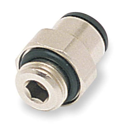 Push-Fit Adapter Fitting, 6mm Tube Size, Brass, Silver, 10 PK MPN:3101 06 17
