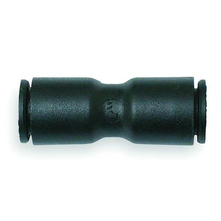 Push-Fit Union Fitting, 6 x 8mm Tube Size, Fiberglass-Reinforced Nylon, Black, 10 PK MPN:3106 06 08
