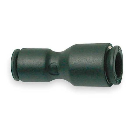 Push-Fit Union Fitting, 1/8 in x 1/4 in Tube Size, Fiberglass-Reinforced Nylon, Black, 10 PK MPN:3106 53 56