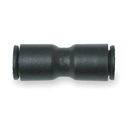 Push-Fit Union Fitting, 3/16 in Tube Size, Fiberglass-Reinforced Nylon, Black, 10 PK MPN:3106 55 00