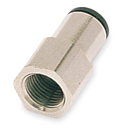 Push-Fit Adapter Fitting, 8mm Tube Size, Brass, Silver, 10 PK MPN:3114 08 13