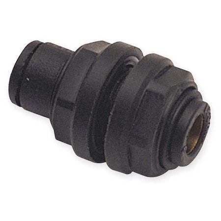 Push-Fit Union Fitting, 10mm Tube Size, Fiberglass-Reinforced Nylon, Black, 10 PK MPN:3116 10 00