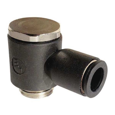 Push-Fit Adapter Fitting, 1/8 in Tube Size, Fiberglass-Reinforced Nylon, Black, 10 PK MPN:3118 53 20