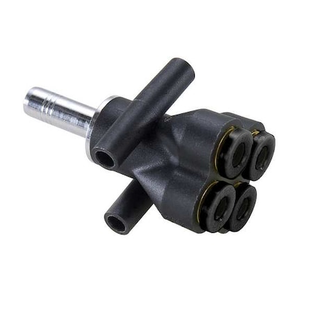Metric Push-to-Connect Fitting, Polymer, Black MPN:3143 04 08