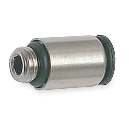 Push-Fit Fitting, 10mm Tube Size, Brass, Silver, 10 PK MPN:3175 10 18