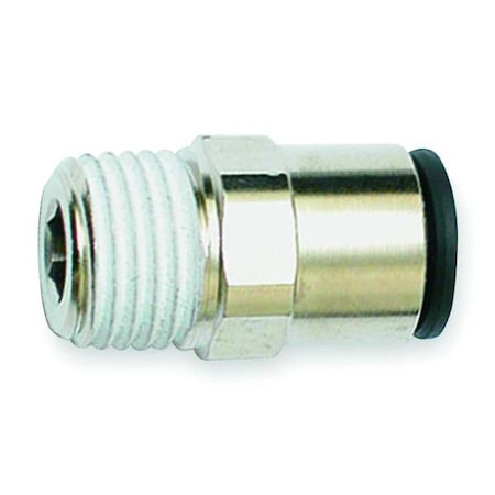 Nylon Male Connector, Push-to-Connect x MNPT, For 1/4 in Tube OD x 1/8 in Pipe Size, Black, 10 PK MPN:3175 56 11