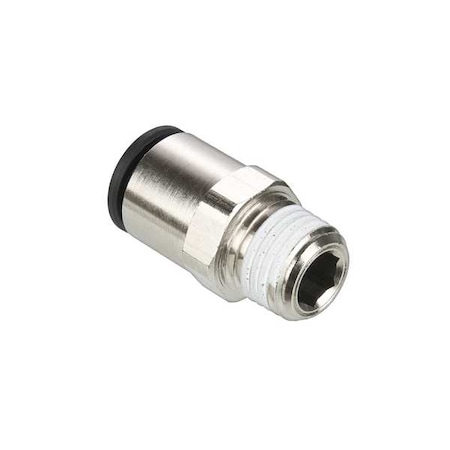 Metric Push-to-Connect Fitting, Brass, Silver MPN:3175 60 21