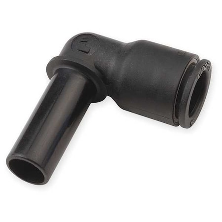 Push-Fit Elbow Fitting, 1/4 in Tube Size, Fiberglass-Reinforced Nylon, Black, 10 PK MPN:3182 56 60