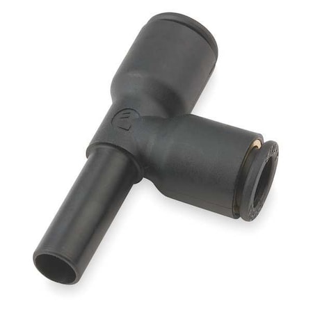 Push-Fit Tee Fitting, 1/4 in Tube Size, Brass, Fiberglass-Reinforced Nylon, Black, 10 PK MPN:3183 56 00