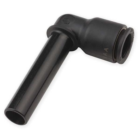 Push-Fit Elbow Fitting, 5/16 in or 8mm Tube Size, Fiberglass-Reinforced Nylon, Black, 10 PK MPN:3184 08 00