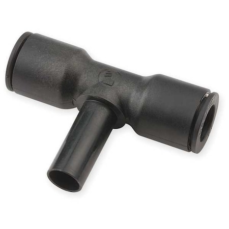 Push-Fit Tee Fitting, 5/16 in or 8mm Tube Size, Brass, Fiberglass-Reinforced Nylon, Black, 10 PK MPN:3188 08 00