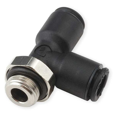 Push-Fit Tee Fitting, 8mm Tube Size, Fiberglass-Reinforced Nylon, Black, 10 PK MPN:3193 08 13