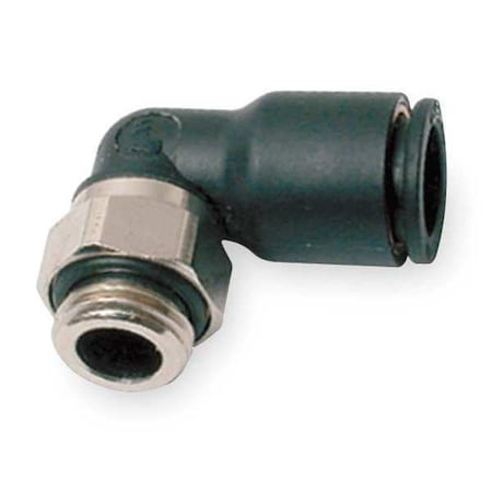 Push-Fit Elbow Fitting, 8mm Tube Size, Fiberglass-Reinforced Nylon, Black, 10 PK MPN:3199 08 67