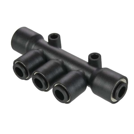 Fractional Push-to-Connect Fitting, Nylon, Black MPN:3304 56 04