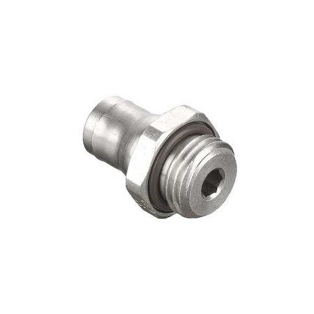 Metric All Metal Push-to-Connect Fitting, Brass, Silver MPN:3601 14 17