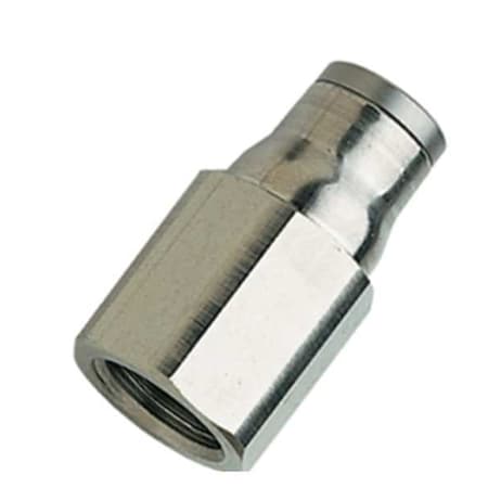 Push-Fit Adapter Fitting, 5/16 in Tube Size, Brass, Silver MPN:3614 08 13