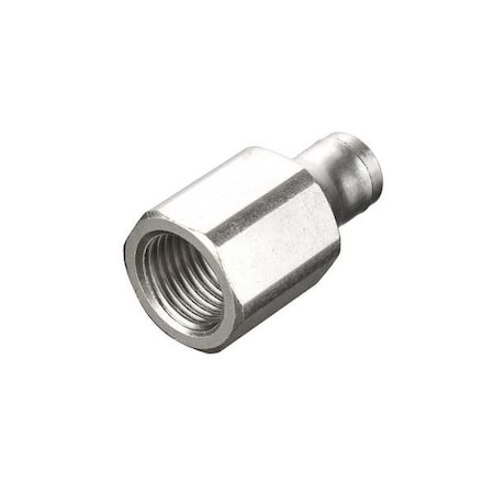 Metric All Metal Push-to-Connect Fitting, Brass, Silver MPN:3614 12 17