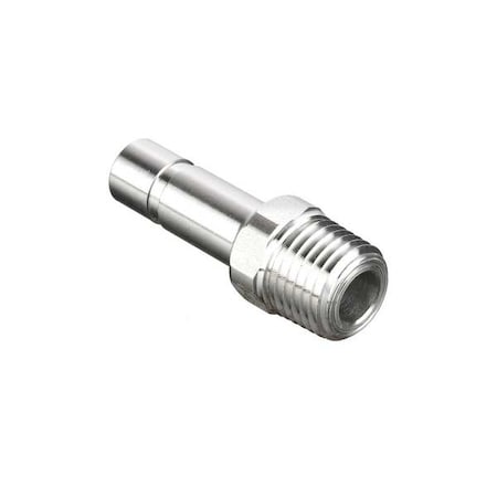 Metric All Metal Push-to-Connect Fitting, Brass, Silver MPN:3621 04 10