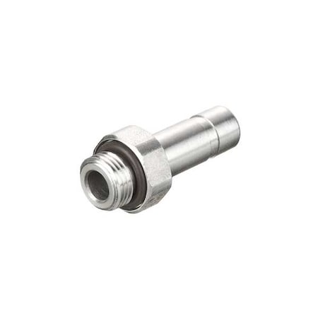 Metric Stainless Steel Push-to-Connect Fitting, Stainless Steel, Silver MPN:3831 04 19