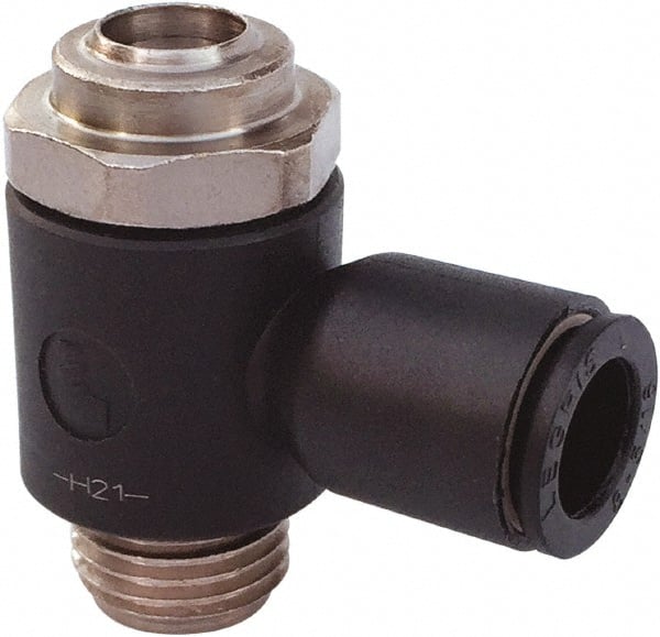 Air Flow Control Valve: Compact Meter Out Flow Control, Tube x UNF, 1/8