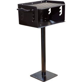 Leisure Craft™ Surface Mount Outdoor Park Grill Black Enamel LC120-STD-SM