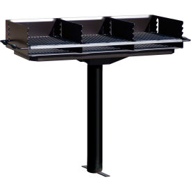 Leisure Craft™ In-Ground Mount Triple Outdoor Park Grill Black LCI360-STD-IG