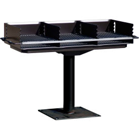 Leisure Craft™ Surface Mount Triple Outdoor Park Grill Black LCI360-STD-SM