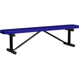 Leisure Craft™ 6' Standard Bench without Back Expanded Metal Portable Navy B6XPP-NAVY