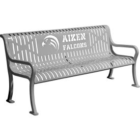 Leisure Craft™ 5-13/16' Personalized Diamond Pattern Bench with Back Expanded Metal Granite RFP6-GRANITE