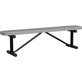 Leisure Craft™ 6' Standard Bench without Back Expanded Metal Portable Granite B6XPP-GRANITE