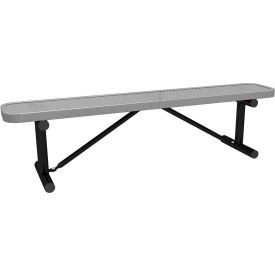 Leisure Craft™ 6' Standard Bench without Back Perforated Metal Portable Granite B6XPP-PERF-GRANITE