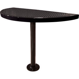 Leisure Craft™ Semi-Circle Cafe Pedestal Table Perforated Metal Portable 30