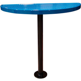 Leisure Craft™ Bar Height Semi-Circle Cafe Pedestal Table Perf. Metal Portable 40