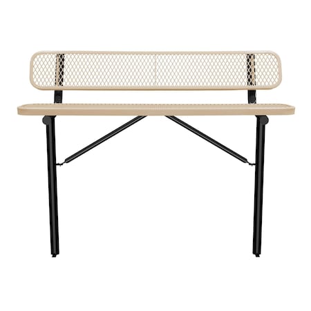 Bench/Back, Ingroud Mount, 6ft., Beige MPN:B6WBIG-BEIGE