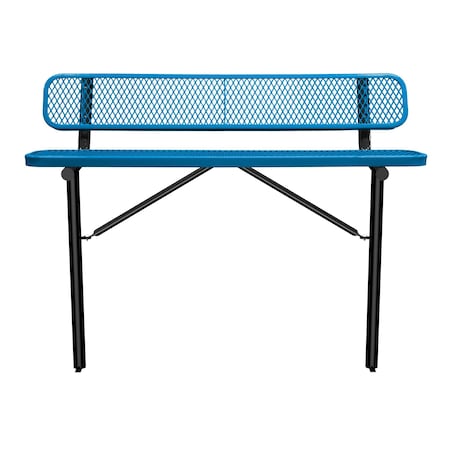 Bench/Back, Ingroud Mount, 6ft., Blue MPN:B6WBIG-BLUE