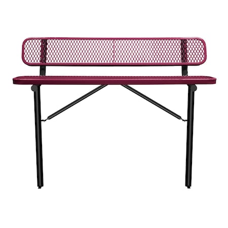 Bench/Back, Ingroud Mount, 6ft., Burgundy MPN:B6WBIG-BURGUNDY
