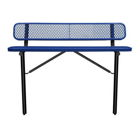 Bench/Back, Ingroud Mount, 6ft., Navy MPN:B6WBIG-NAVY