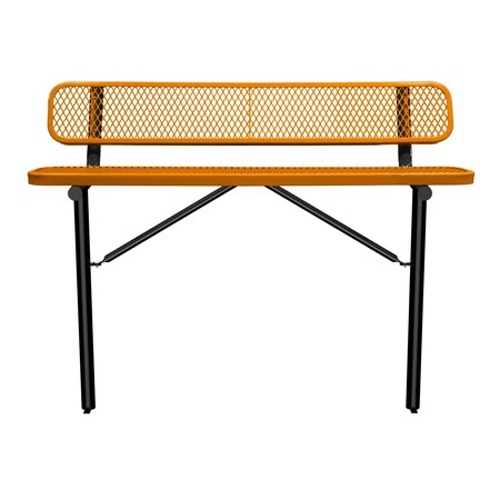 Bench/Back, Ingroud Mount, 6ft., Orange MPN:B6WBIG-ORANGE