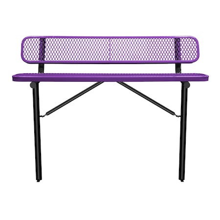 Bench/Back, Ingroud Mount, 6ft., Puprle MPN:B6WBIG-PURPLE