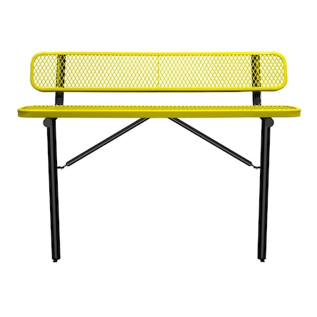 Bench/Back, Ingroud Mount, 6ft., Yellow MPN:B6WBIG-YELLOW