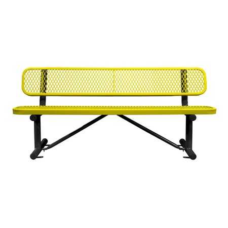 Bench/Back, Surface Mount, 6ft., Yellow MPN:B6WBSM-YELLOW