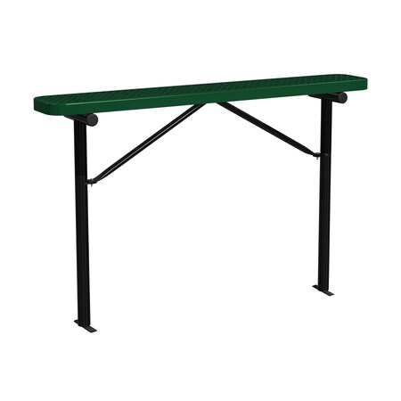 Bench w/o Back, Ingroud Mount, 6ft, Blk/Grn MPN:B6XPIG-BLACK GREEN